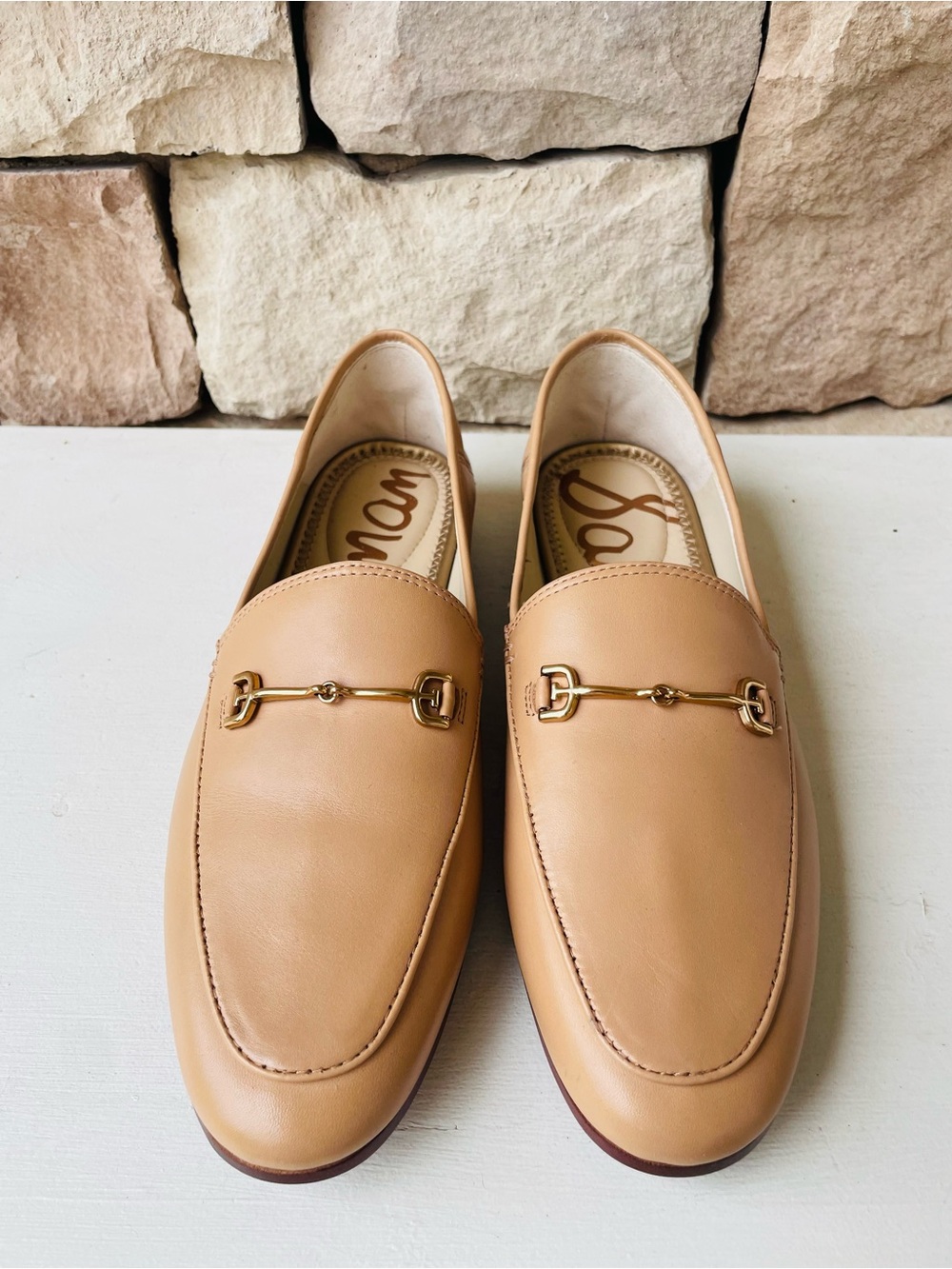 Sam Edelman Tan Leather Bit Loafers RARE